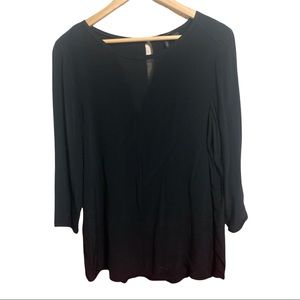 MNG Long Black Sheer Tunic M NWT